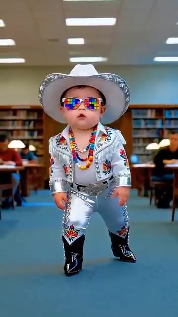 Baby and Hen Dance in Perfect Harmony