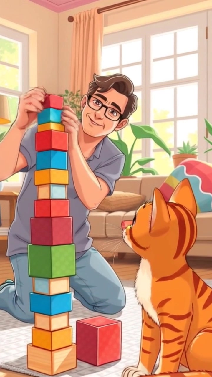 Child's Play: Fun with a Cat in 3D