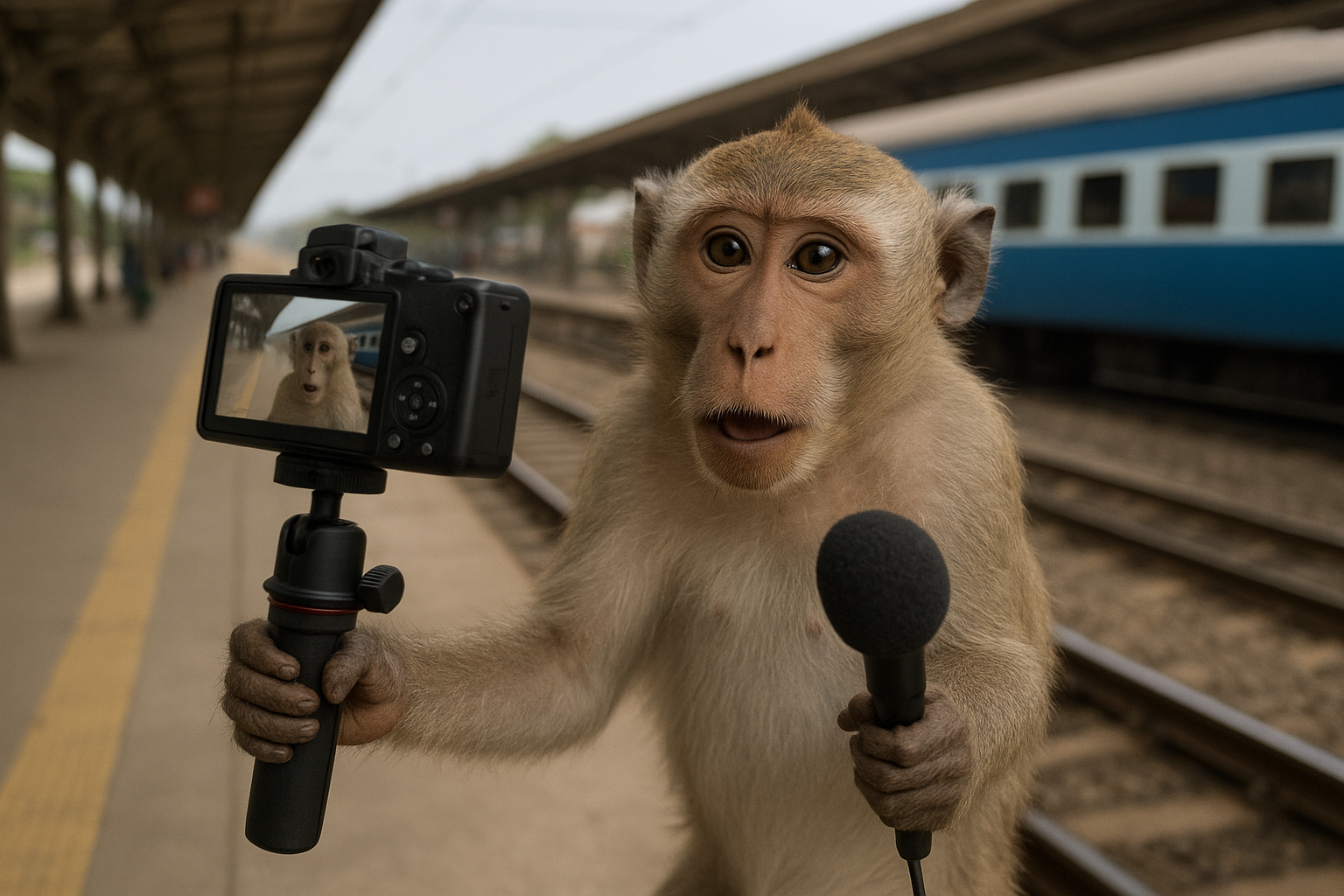 Monkey Railway Station Vlog: Wife Ka Intezaar