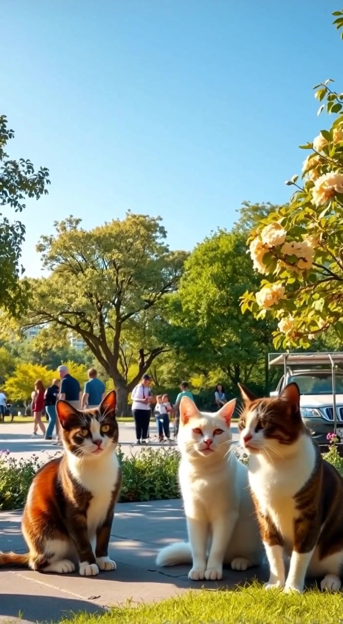 Heroic Cat Saves Ice Cream Cone!