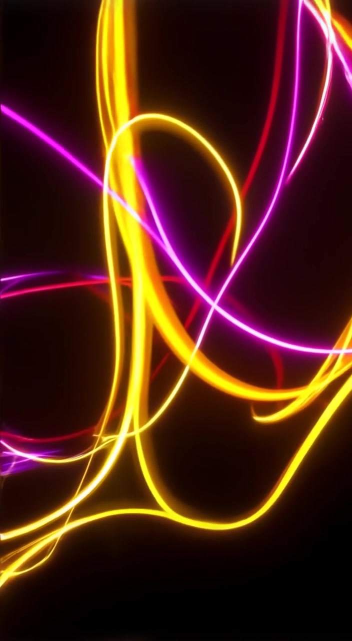 Twisting ribbons of light gently intertwine, creating a mesmerizing dance of colors against the dark backdrop.