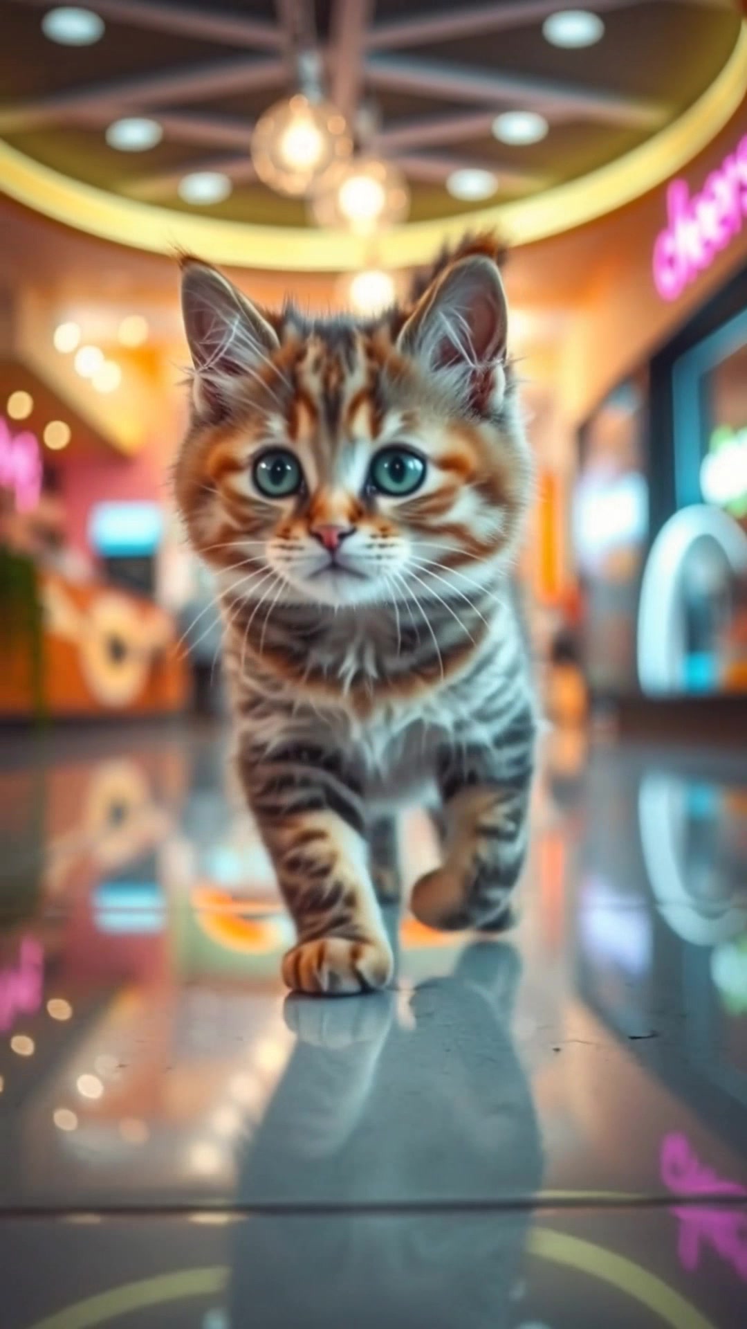 Neon Dreams at the Cat Ice Cream Park!