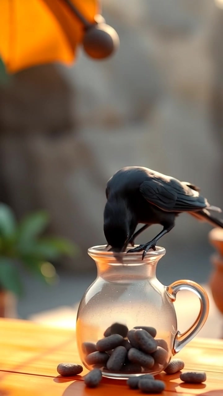 The Clever Crow: Overcoming Obstacles with Ingenuity