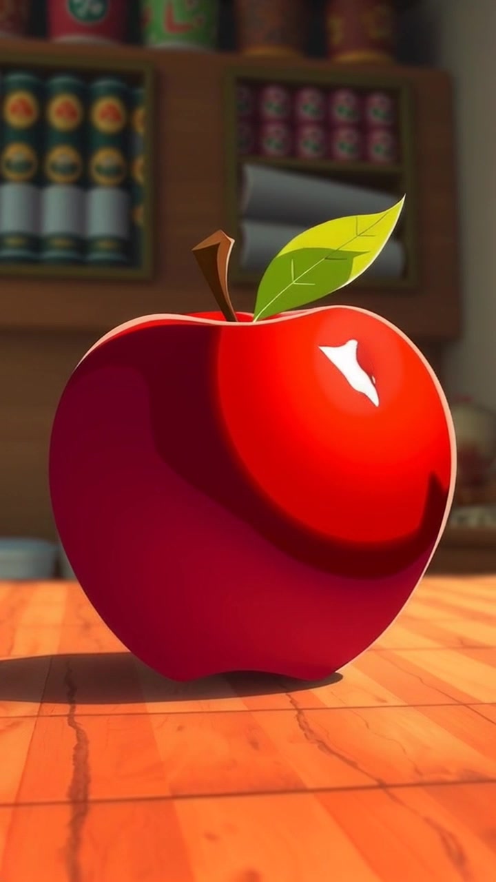 Macro Elegance: The Enchantment of a Glass Apple